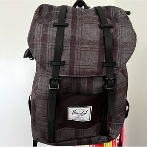 Herschel Retreat Plaid Rubber Strap Laptop Backpack